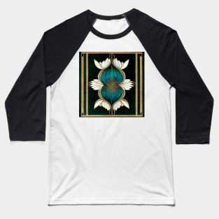 Art Deco design - peacock noir II Baseball T-Shirt